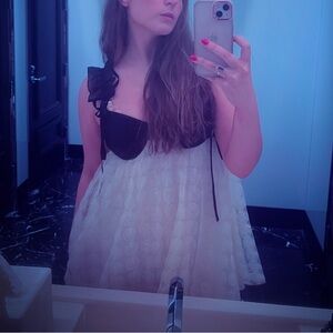 For Love And Lemons Black and White Mini Dress